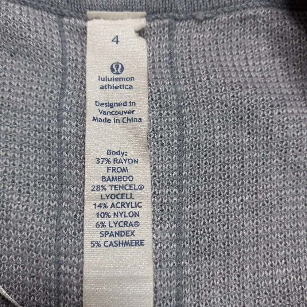 Lululemon Wrap It Up Sweater Gray Size 4‎ - Picture 10 of 17
